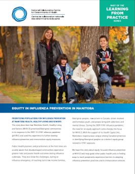 Apprendre par la pratique : l’équité dans la prévention de la grippe au Manitoba 