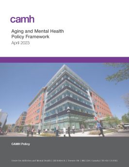 Aging and mental health policy framework