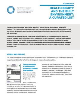 Health equity and the built environment: A curated list