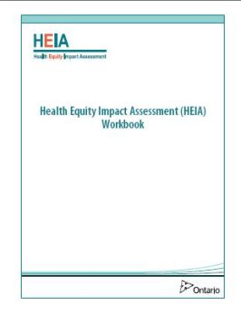 Health equity impact assessment (HEIA) tool