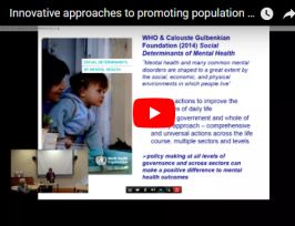 Innovative approaches to promoting population mental health and well-being