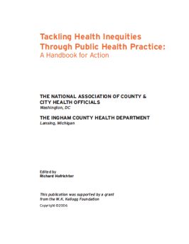 Tackling health inequities through public health practice: A handbook for action