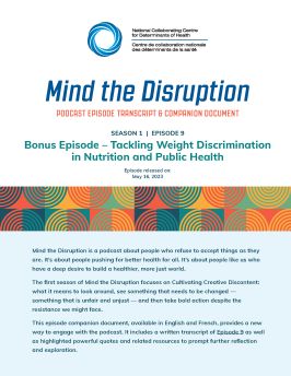 Podcast episode transcript & companion document: Bonus episode – Tackling weight discrimination in nutrition and public health