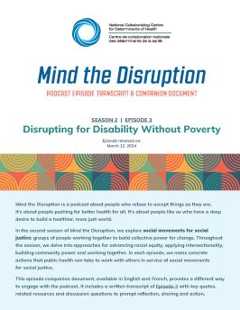 Podcast episode transcript & companion document: Disrupting for disability without poverty (Mind the Disruption, Season 2, Episode 3) 