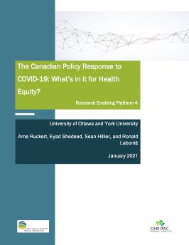 The Canadian policy response to COVID-19: What’s in it for health equity?
