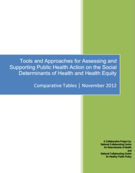 Tools and approaches for assessing and supporting public health action on the social determinants of health and health equity