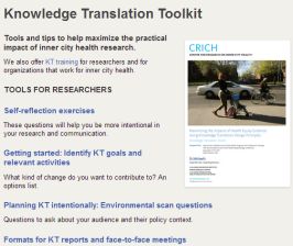 CRICH knowledge translation toolkit