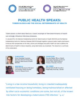 Public Health Speaks: Tuberculosis and the social determinants of health